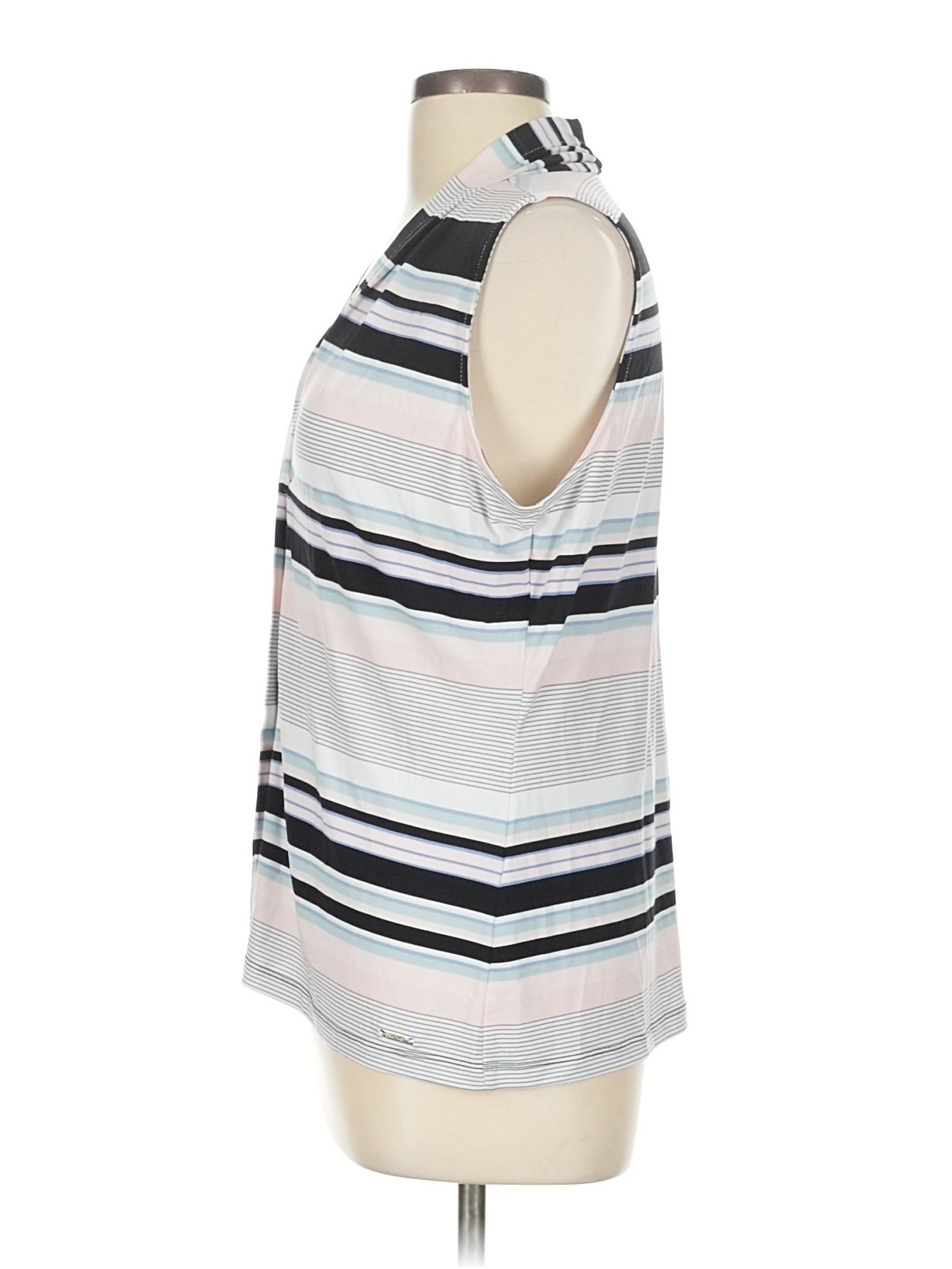 Calvin Klein Women Gray Sleeveless Blouse L thumbnail 4