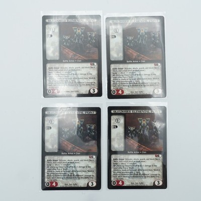 BattleTech CCG Trading Card Game Blitzkrieg Elemental Point Set 4 Karten