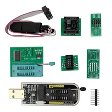 CH341A Flash Programmer Kit w/ SOIC8 Test Clip +1.8V Adapter & SOP8 Adapter