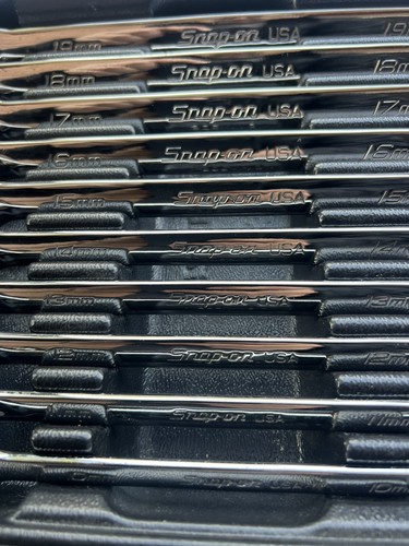 Snap-On 10 pc 12-Point Metric Flank Dr Plus Combination Wrench Set - SOEXM710 - Picture 2 of 3