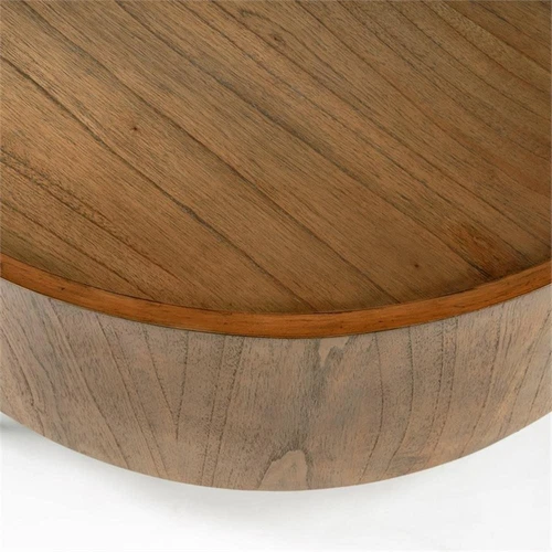Butler Tori Brown Wood Round Coffee Table - Picture 11 of 14