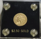 1913 US 2 1/2 Indian Gold Piece AU in Capital Plastic Case
