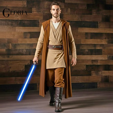 Jedi Knight Adult Obi Wan Kenobi Star Wars Costume Robe Cosplay Halloween