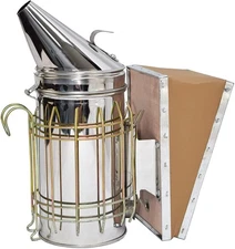 New Stainless Steel Bee Hive Smoker with Heat Shield Beekeeping Equipment Tool
