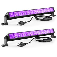 Atfoyer 2PCS 40W LED Black Light Bar, Lights for Glow Party,