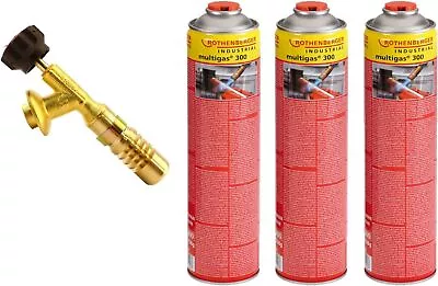 ROTHENBERGER INDUSTRIAL Rothenberger Multigas 300 Hot Pack Lötbrenner Löten Schweißen Gas Propan Butan