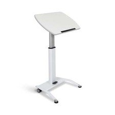 Luxor LX-PNADJ-WH Adjustable-Height Lectern / Mobile Standing Desk - White