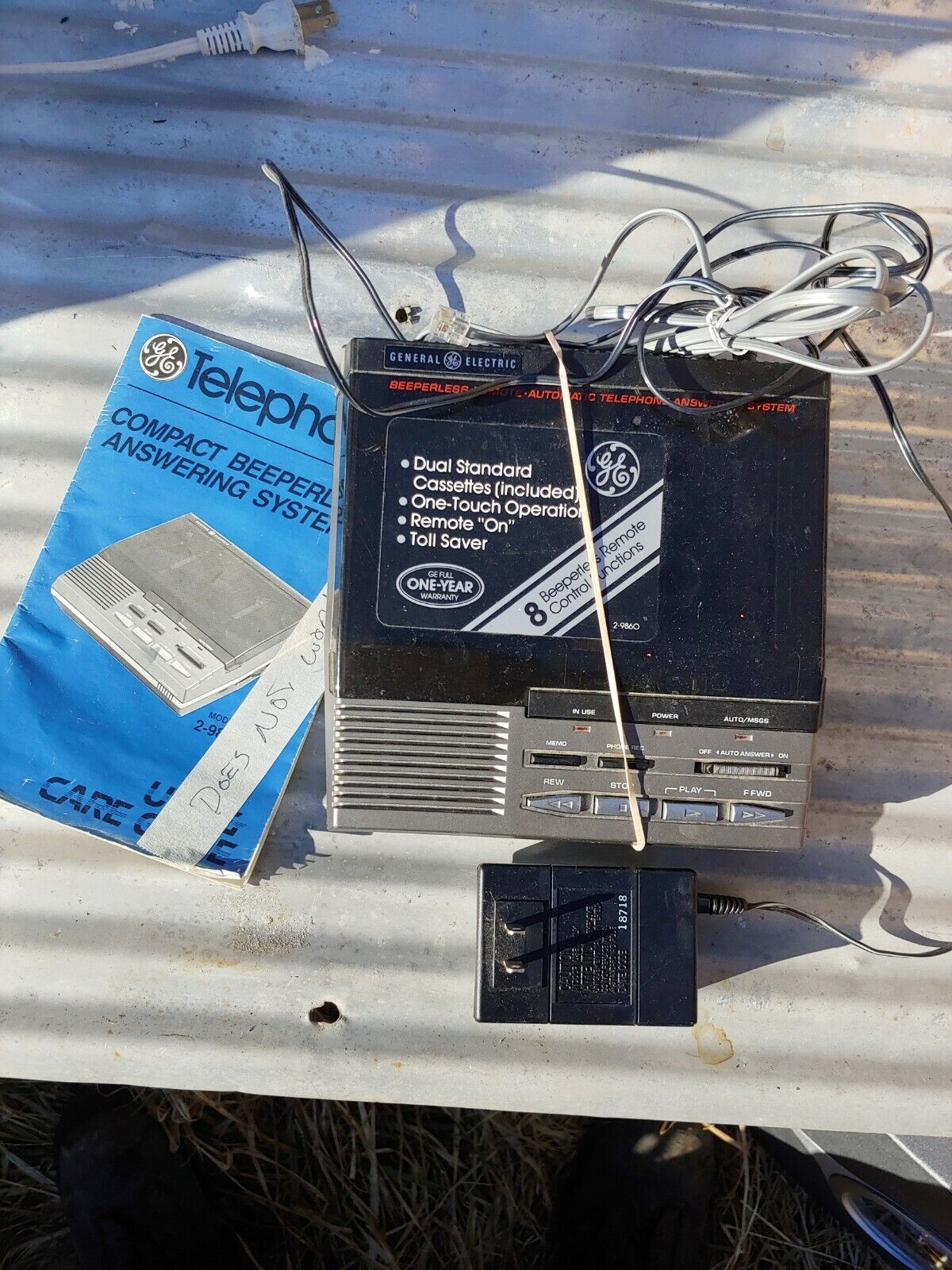 Louisville-Jefferson County Mall GE ANSWERING SYSTEM DUAL CASSETTE 2-9860 PAPR GENERAL Boston Mall ELECTRIC W