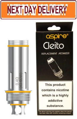 Aspire Cleito Coils 0.4 | 0.27 | 0.2 Ohm | MESH 0.15 | PRO 0.5 EXO Tank  5pack UK