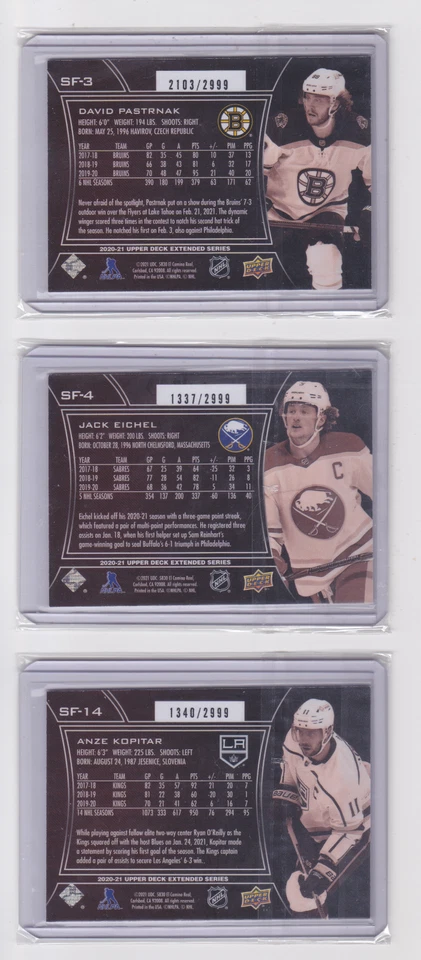 2020-21 UD EXTENDED SERIES SPX FINITE /2999 - INCLUDING ROOKIES - DROP DOWN LIST - Image 2 of 4