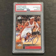 2009-10 Upper Deck Basketball #33 Daniel Gibson Signed Card AUTO PSA Slabbed Cav