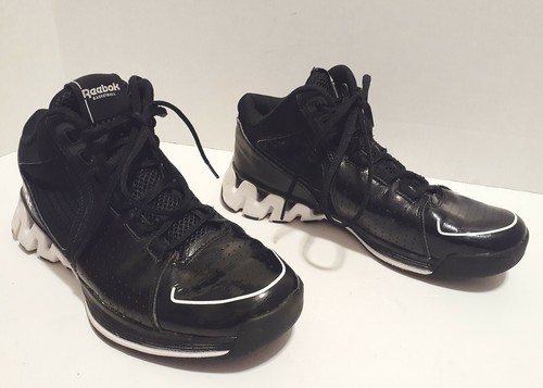 Reebok ZigTech Black Leather Lace Up 