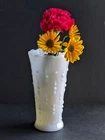 ANCHOR HOCKING Milk Glass Vase MCM VTG Excellent Condition No Chips or Cracks