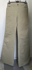 Herren 70er Jahre beige ausgestellt Schlaghose Denim Jeans Vintage Baumwolle 30x35 Small