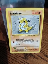 Pokémon Card Sandshrew Unlimited Base Set 62/102 WOTC NM