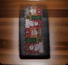 Table Runner Multicolor SANTA/SNOWMAN MERRY CHRISTMAS Measures 13 68 V-Beautiful