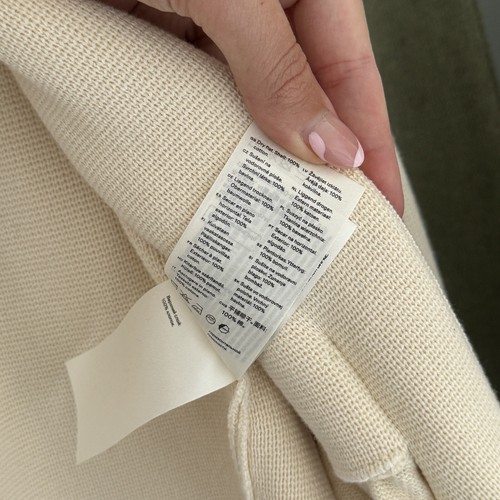 Womens Arket Cream Black Zip Cardigan Contrast Lined Jacket Size UK XS - 第 7/7 張圖片