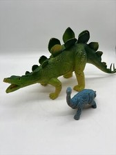Vintage 1986 Large STEGOSAURUS  Apatosaurus PVC U.K.R.D Dinosaur Toy Figure
