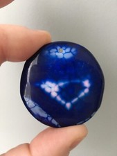 Dark Blue/lilac Round Agate Pendant SW48