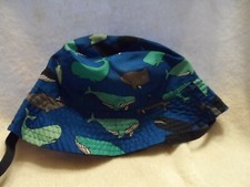 Toddler Cat  Jack 6-12M blue sun hat with fish design