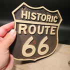 Antique Vintage Style Cast Iron Historic Route 66 Plaque Sign — photo 2