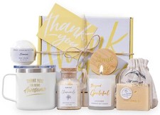 Thank You Gifts for Women Spa Thoughtful Unique Office White & Yellow 
