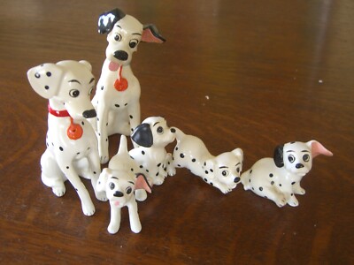 101 Dalmatians Lot of (6) solid Figures (Toys) Perdita Rolly Patch Pongo