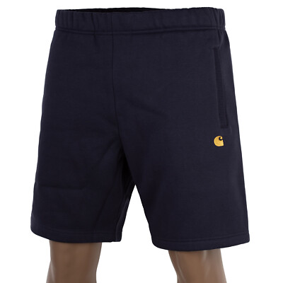 Carhartt WIP Chase Sweat Short dark navy - Loose Fit Sweatshirt Short