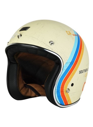 Casco moto jet retrò stile vintage, omologati ECE bandit style. Consegna  rapida | eBay