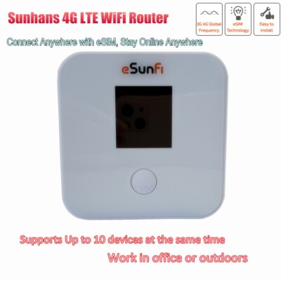 eSunFi eSIM Mobile WiFi Router Sunhans pocket 4G LTE Modem eSunFi eSIM Mobile WiFi Router Sunhans pocket 4G LTE Modem