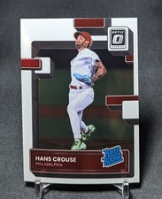 Hans Crouse Rated Rookie RC 2022 Donruss Optic Card #67 Philadelphia Phillies