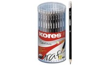 72x Kores Bleistift GRAFITOS Härtegrad HB sechseckig Bleistifte Radierer Stift