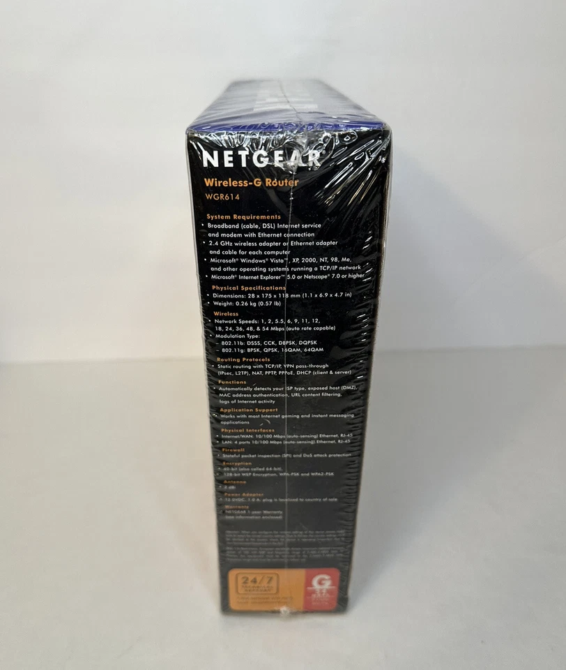 NEW Netgear WGR614 54 Mbps 4-Port Wireless G Router (WGR614NA) SEALED - READ - Image 3 of 4