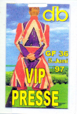 David Bowie, VIP / Presse Pass, Rarität, Nightclubbing in Hamburg 05.06.1997