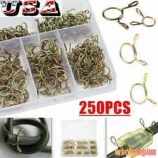US 250PCS 5-14mm Spring Clips Set Fuel Hose Line Water Pipe Air Tube Clamps Kit