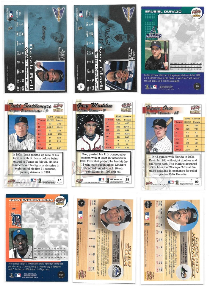 Pacific Baseball Parallel Numbered Inserts - Various Years and Brands - You Pick - Image 2 of 2