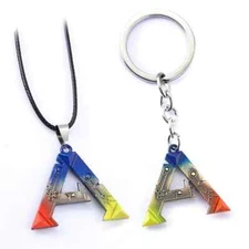 Game ARK Survival Evolved Keychain Letter A Logo Metal Pendant Keyring