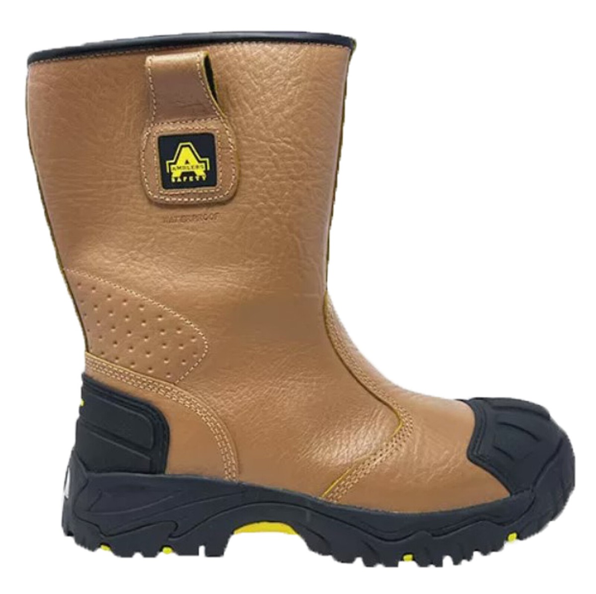 Mens Safety Rigger Boots Amblers FS143 S3 WR HRO SRC Leather Bump