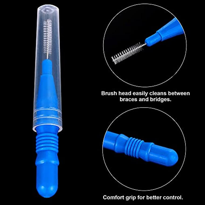 100 PCS Dental Plastic Interdental Brush Floss Sticks Tooth Head Oral