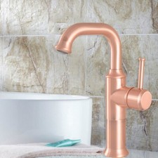 Antique Red Copper Brass Bathroom / Kitchen Sink Swivel Faucet Mixer Tap fnf731
