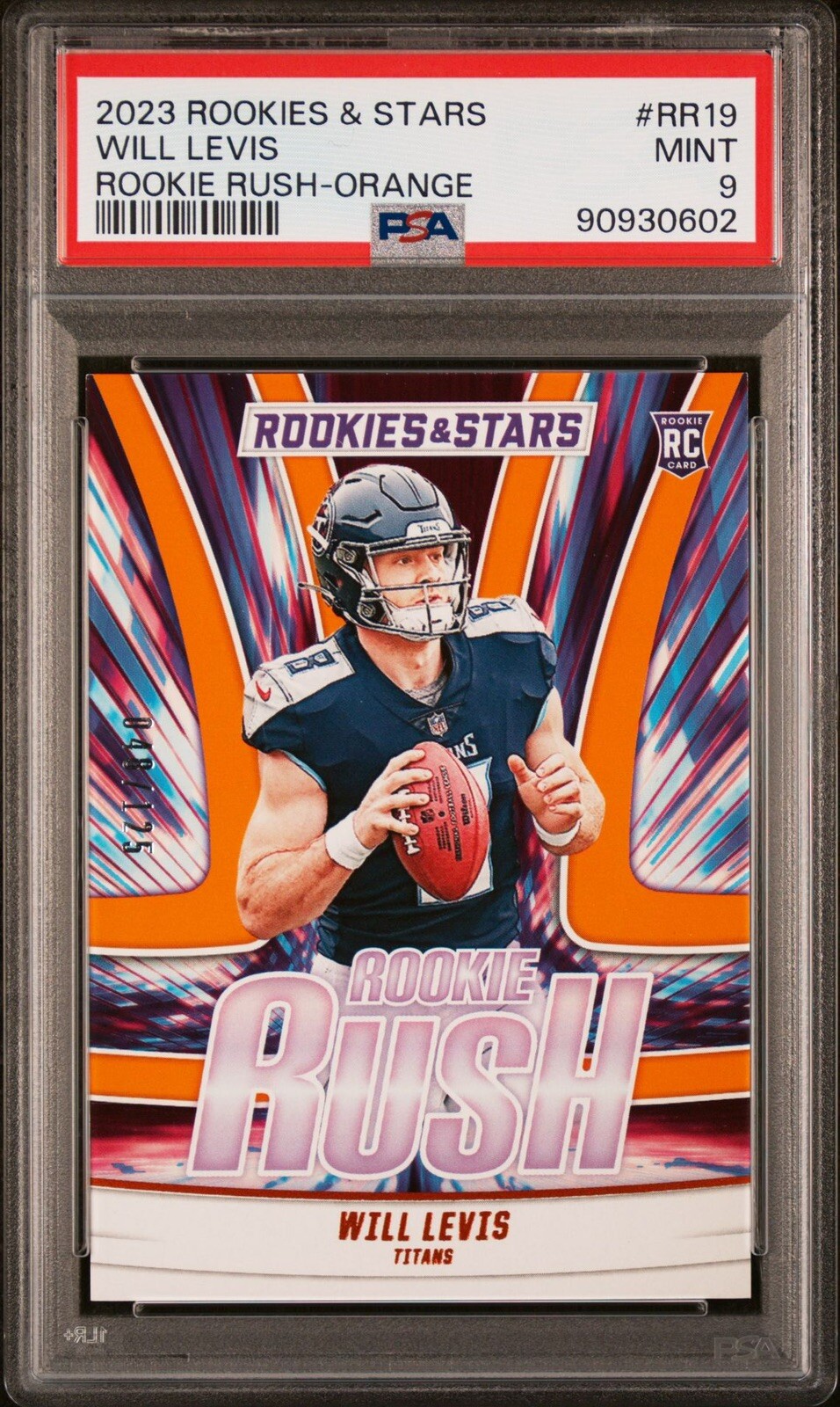 Will Levis Panini Rookies & Stars Rookie Rush #RR19 Orange