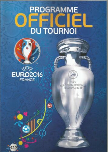 EURO 2016 PROGRAMME Officiel Tournoi UEFA Football NEUF Français + 1 MENU OFFERT - Afbeelding 1 van 4