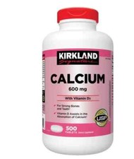 Kirkland Signature Calcium 600 mg. with Vitamin D3, 500 Tablets - FREE SHIPPING