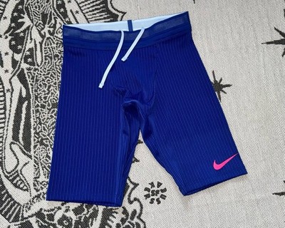 NIKE PRO ELITE TEAM HALF TIGHTS 2023 RUNNING BLUE (SZ S) DX8990-455 MADE IN USA