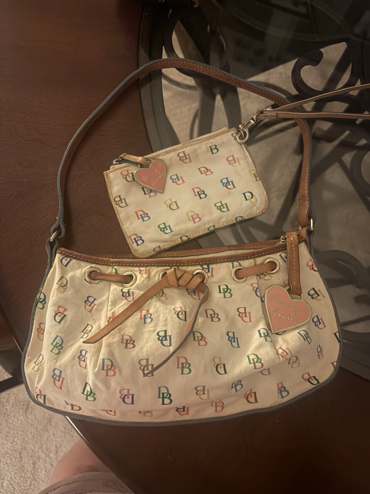 Vintage Y2K Dooney & Bourke Monogram Shoulder Bag - IT Bag Collection