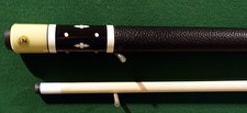 Nuevo taco de billar vintage Adam Balabushka réplica 4pt billar con incrustaciones, cuero