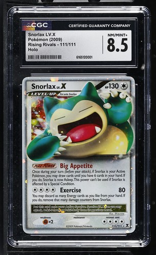 Snorlax LV.X graded CGC 8.5 for sale on eBay