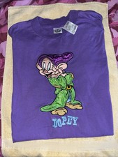 Dopey Dwarf Vintage Disney Store Purple Tshirt Size Large NWOT