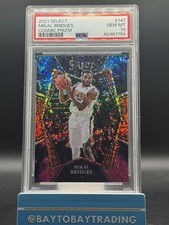 2021-22 Panini Select Mikal Bridges Cosmic Prizm SSP Premier Level PSA 10 POP 1