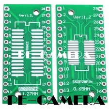 6PCS SOP28 SSOP28 TSSOP28 to DIP28 Adapter Converter PCB Board 0.65/1.27mm